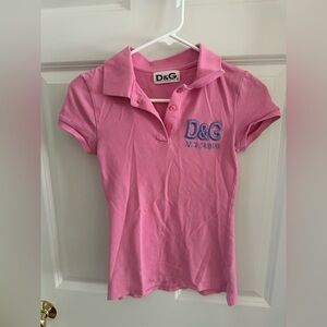 Dolce & Gabbana Candy Pink Polo with Embroidered Logo
